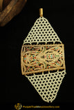 Gold Finished Navratan Jadau Bracelet | Punjabi Traditional Jewellery Exclusive