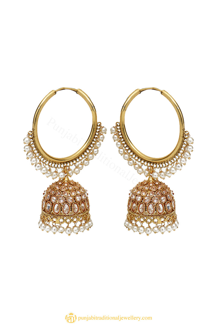 Gold Finished Earrings by PTJ