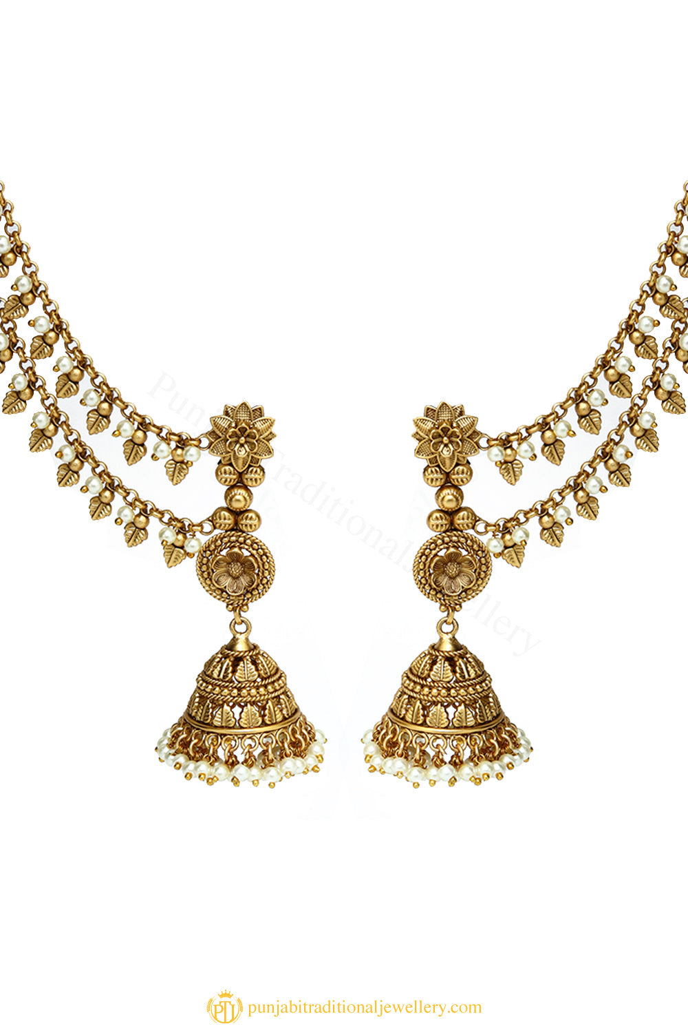 Gold Finished Earrings by PTJ