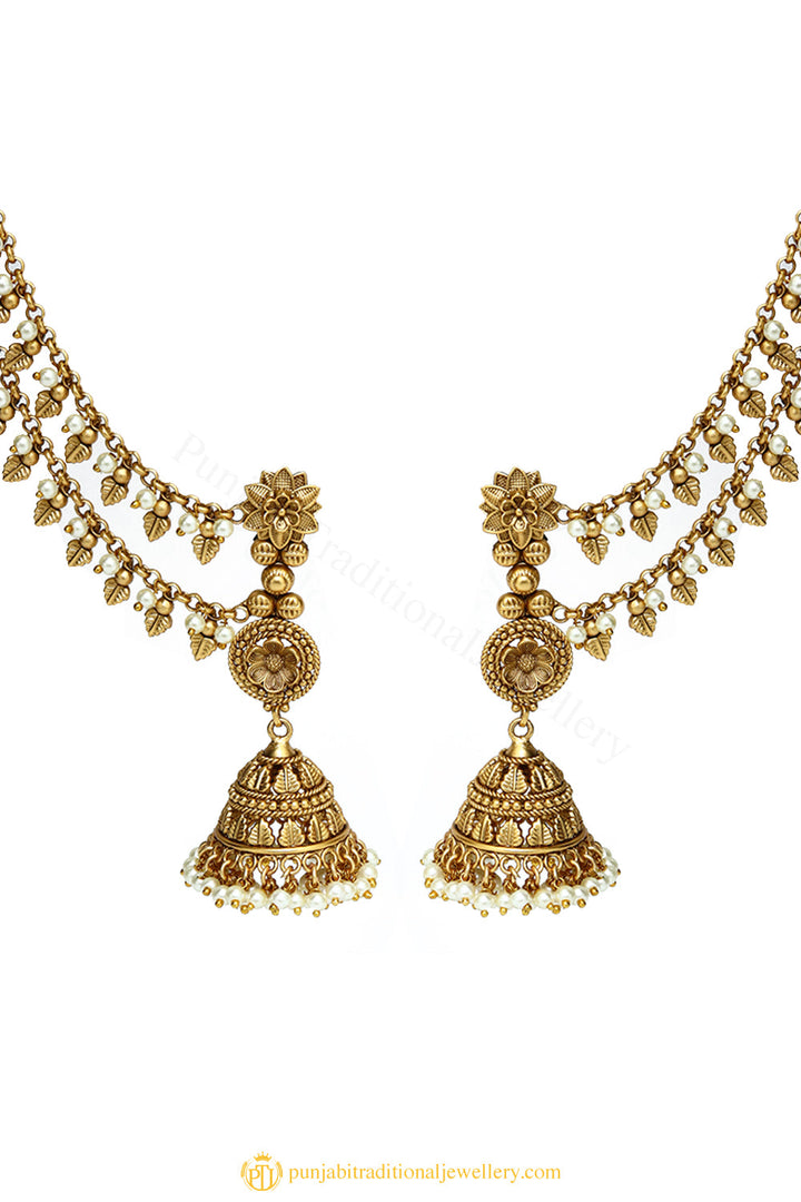 Gold Finished Earrings by PTJ