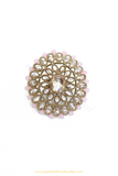 Antique Gold Finished Pink Champagne Stone Ring By PTJ