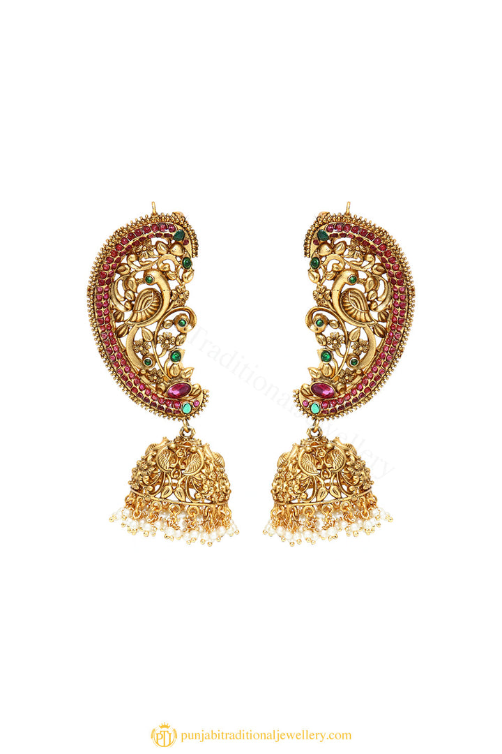 Gold Finished Earrings by PTJ
