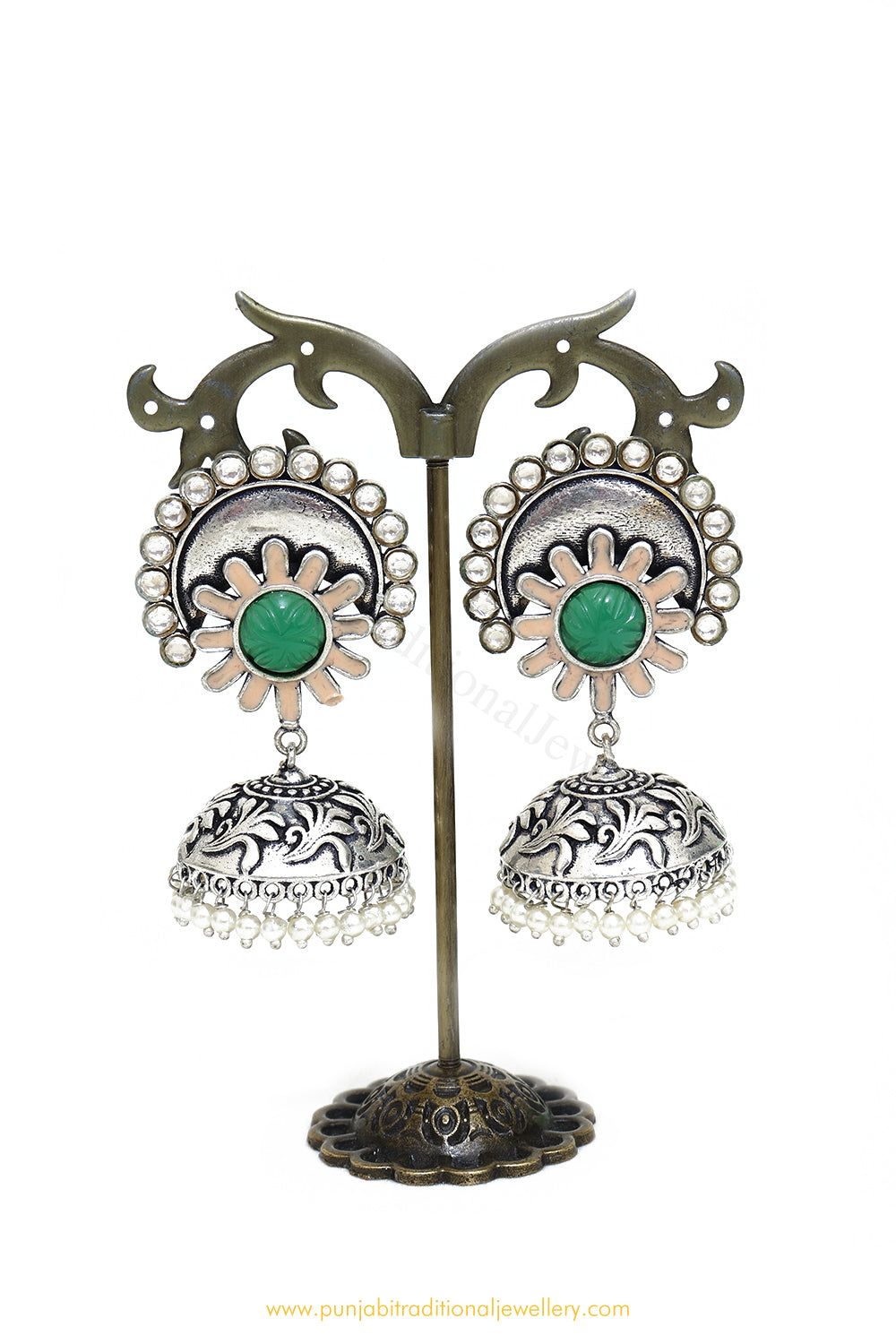 Oxidised Hand Painted Earrings by PTJ