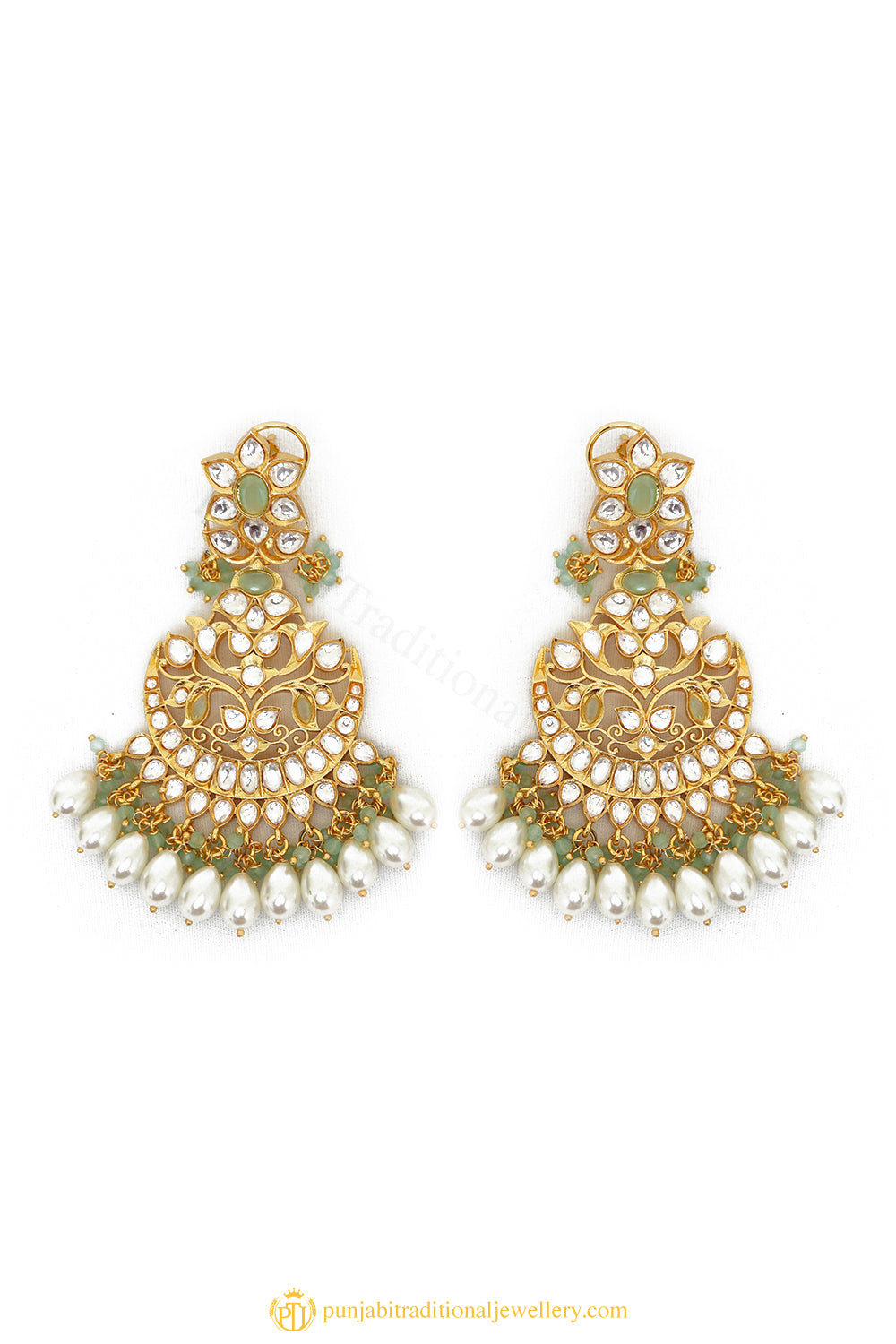 Gold Finished Earrings by PTJ