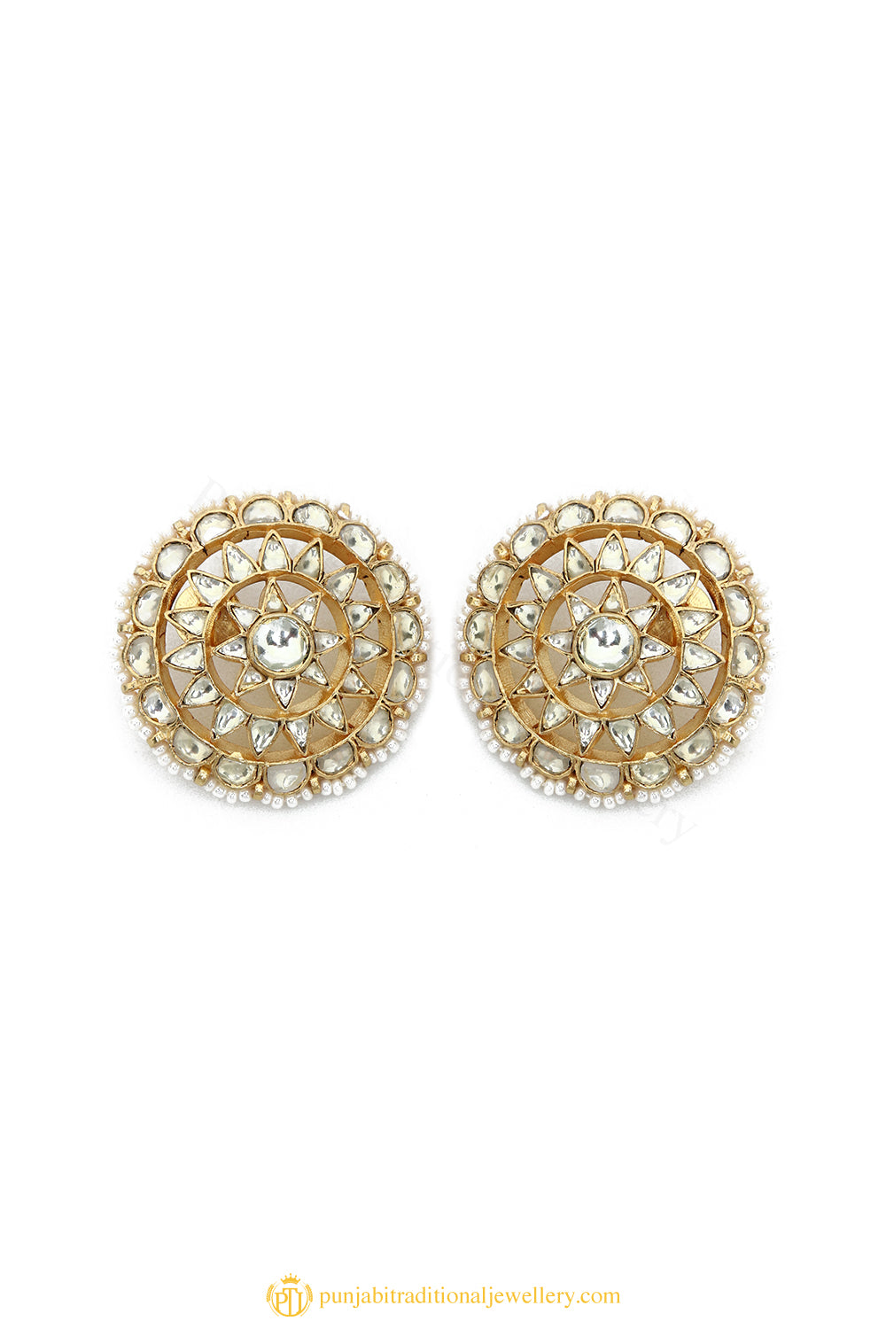 Gold Finished Earrings by PTJ