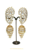 Gold Finished Kundan Jhumki EarCuffs by PTJ