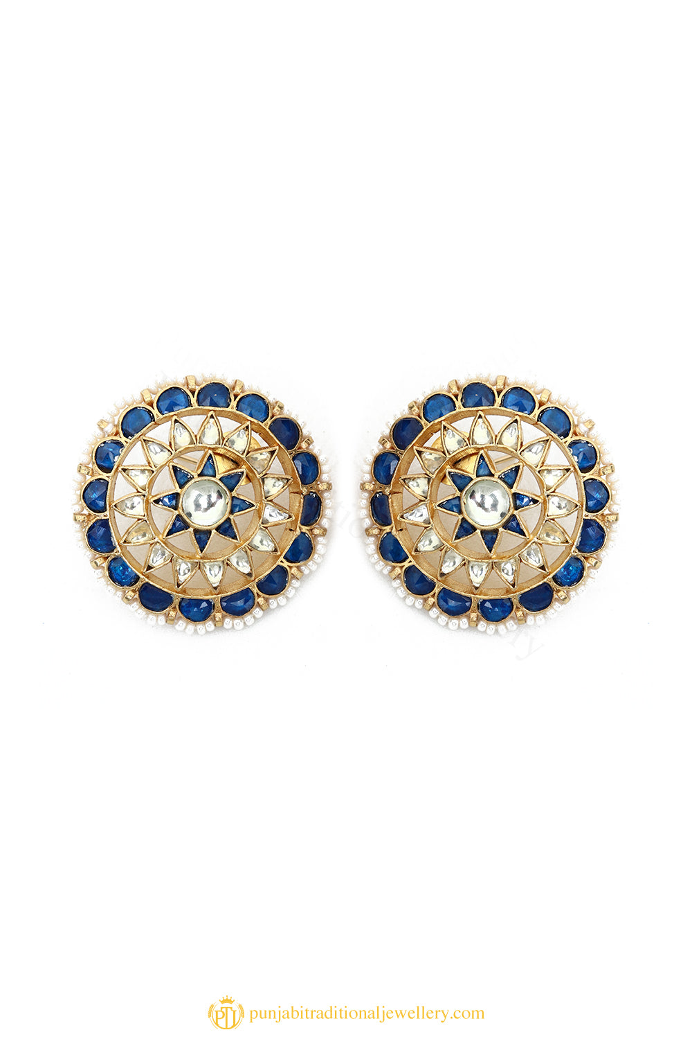 Gold Finished Earrings by PTJ