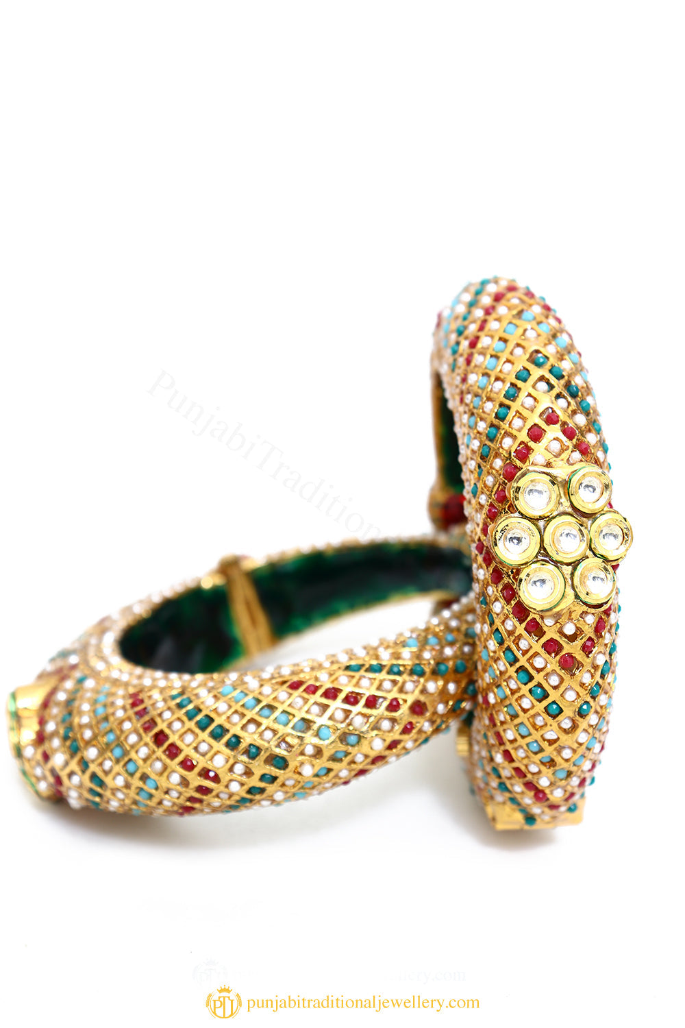 Gold Finished Bangles by PTJ