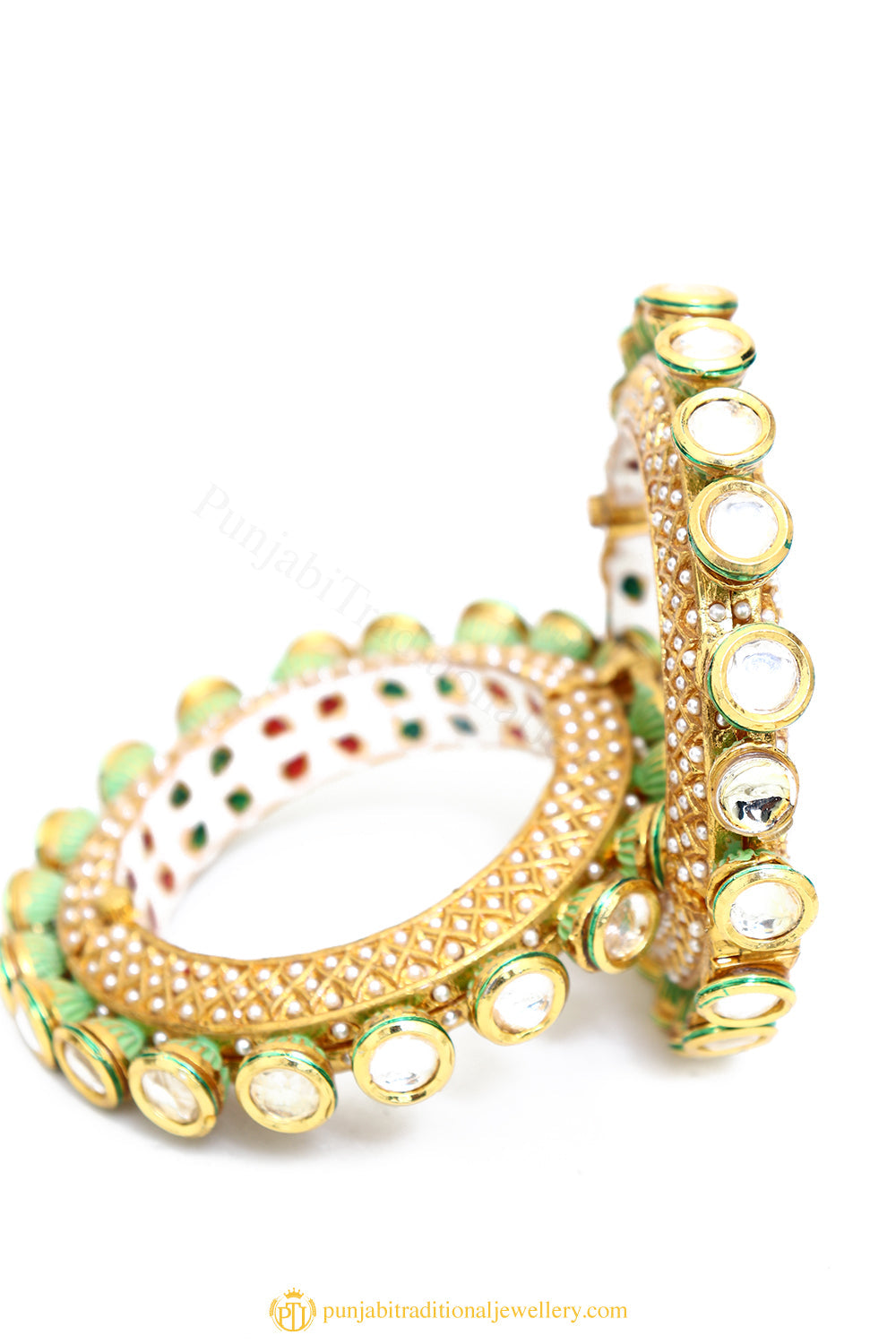 Gold Finished Bangles by PTJ