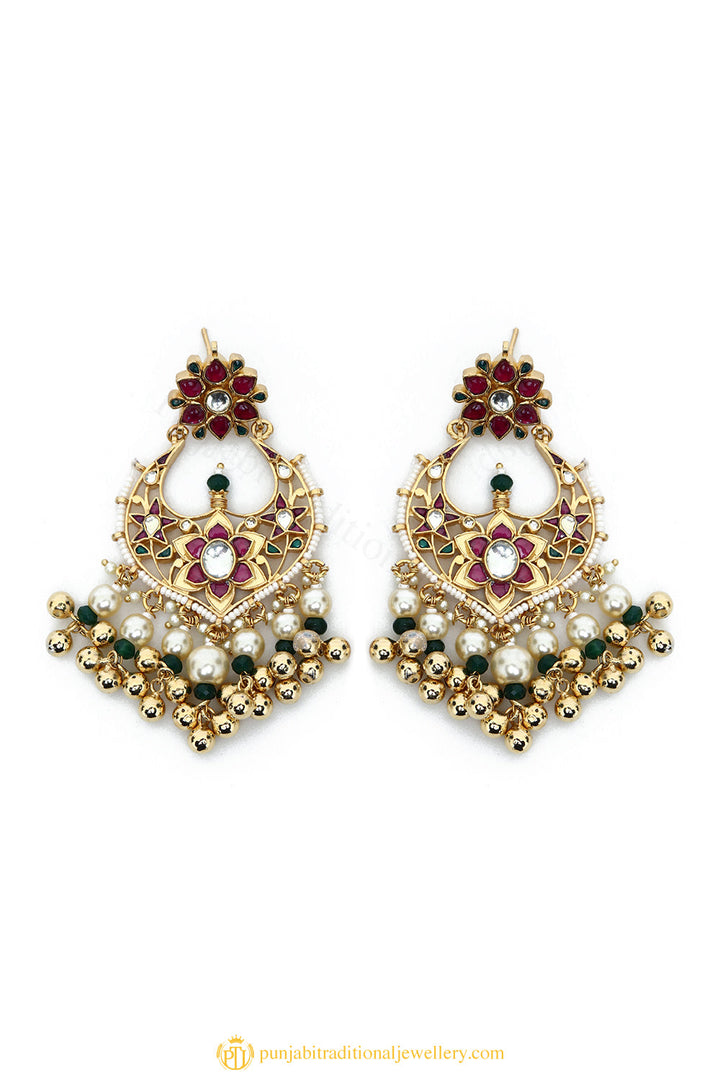 Gold Finished Earrings by PTJ