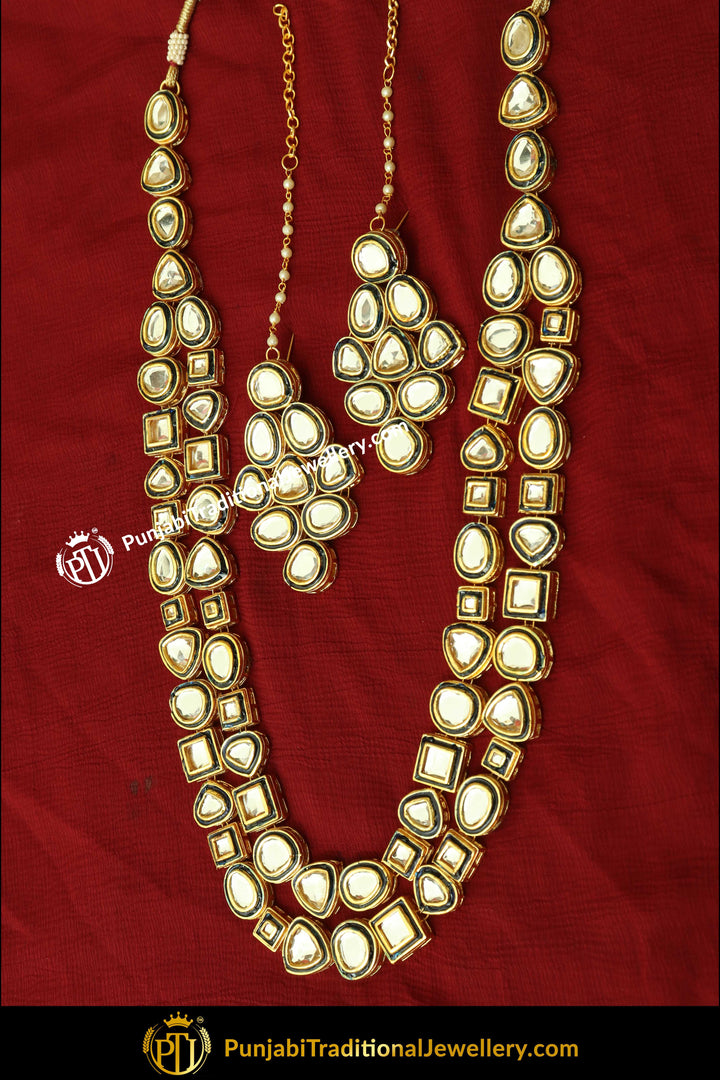 Khadijah Gold Finished Kundan Necklace Set | Punjabi Traditional Jewellery Exclusive