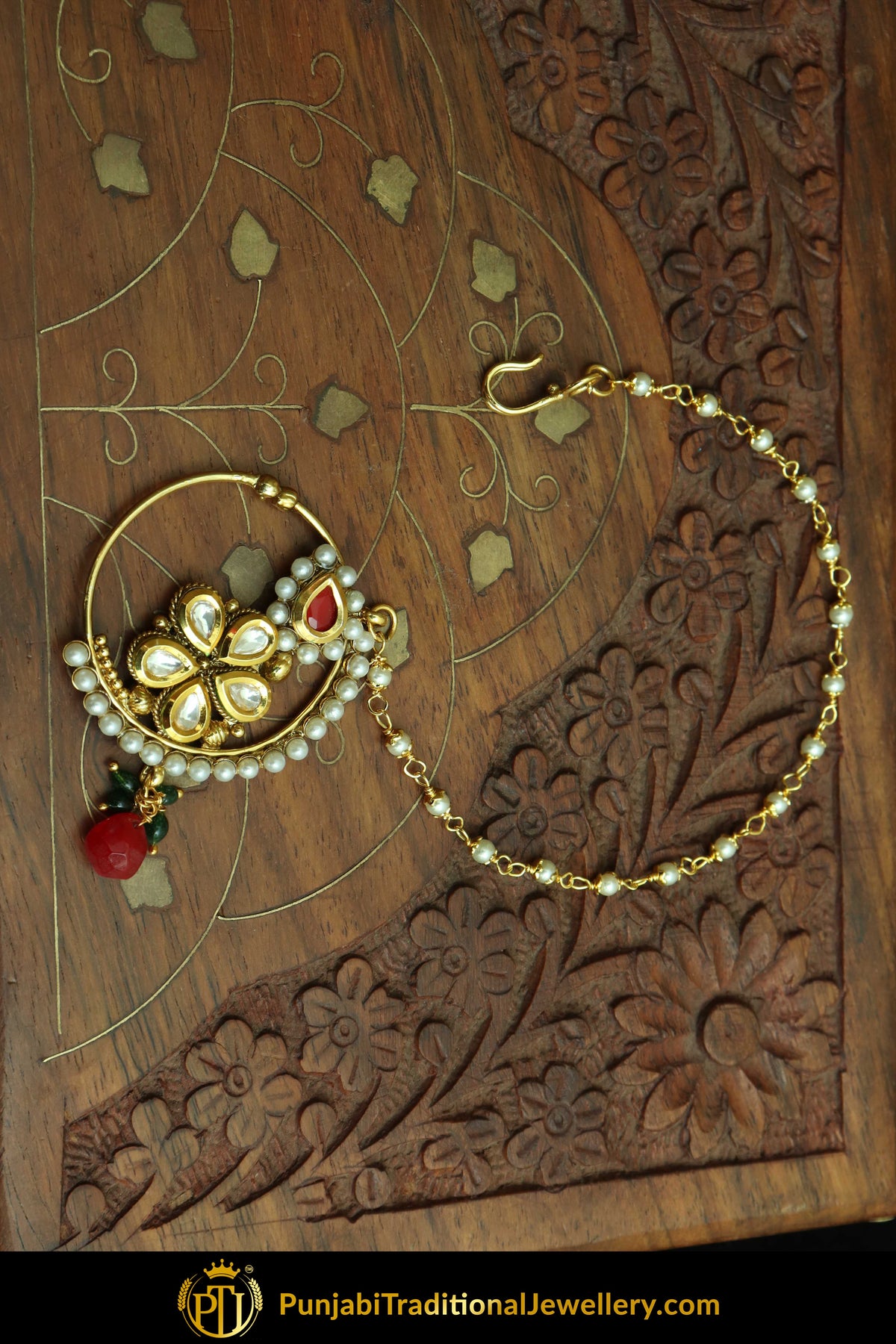 Gold Finished Kundan Nath| Punjabi Traditional Jewellery Exclusive