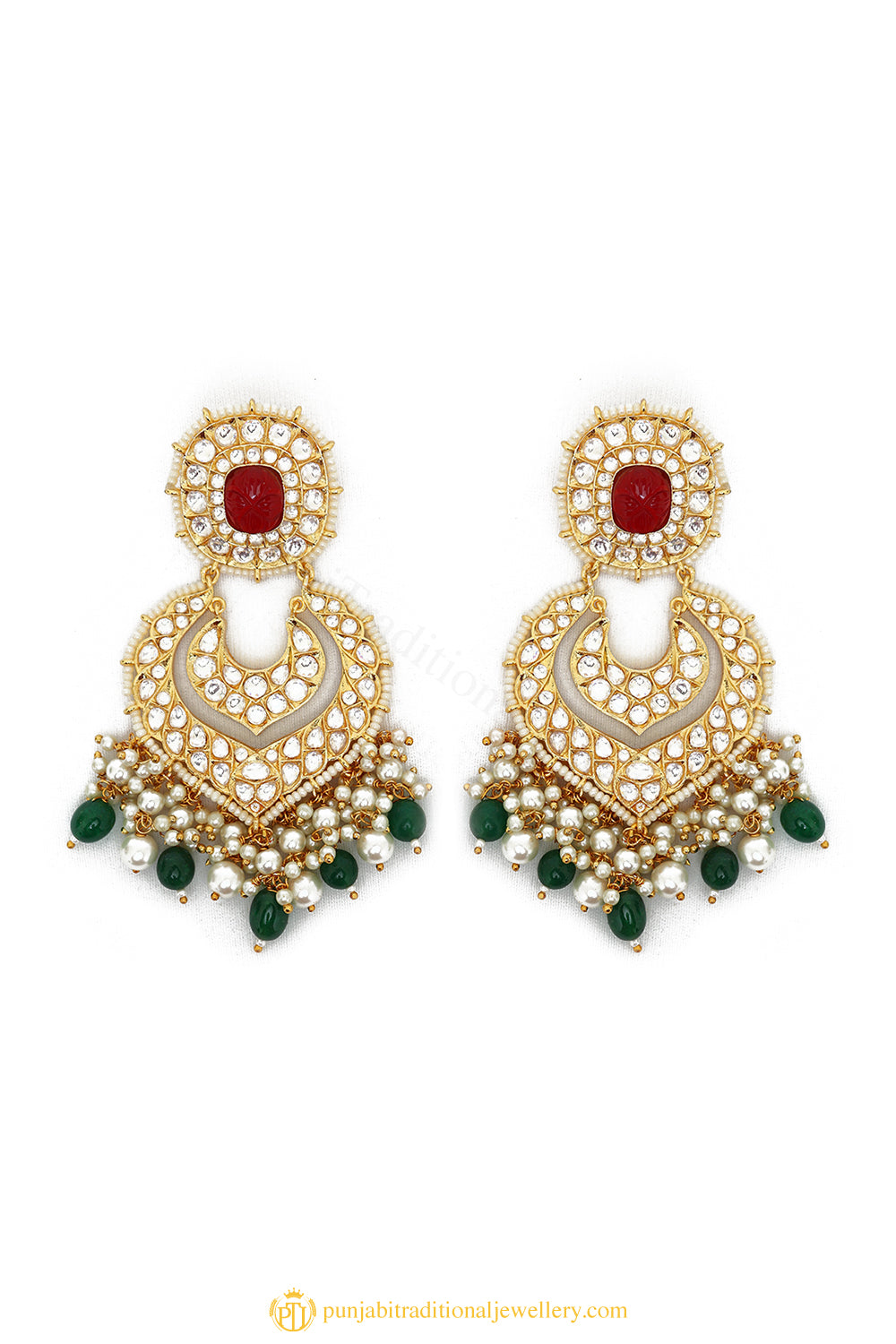 Gold Finished Earrings by PTJ