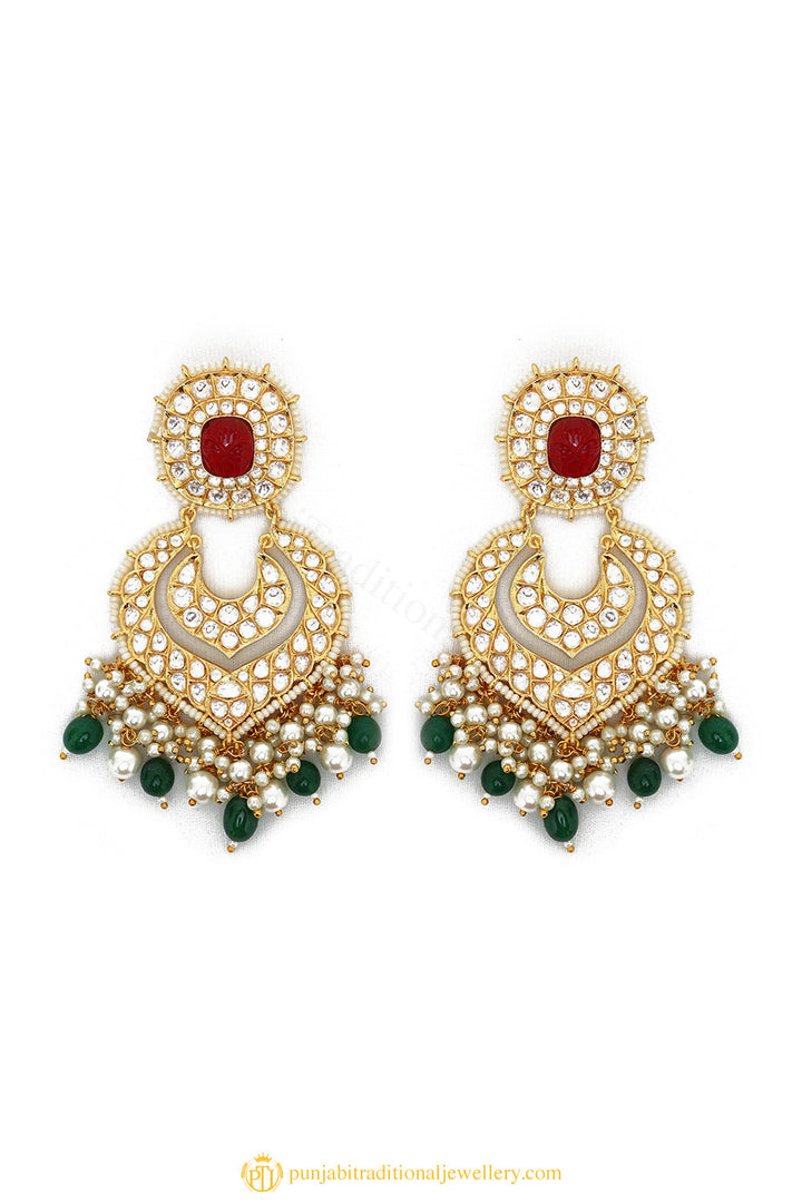 Gold Finished Earrings by PTJ