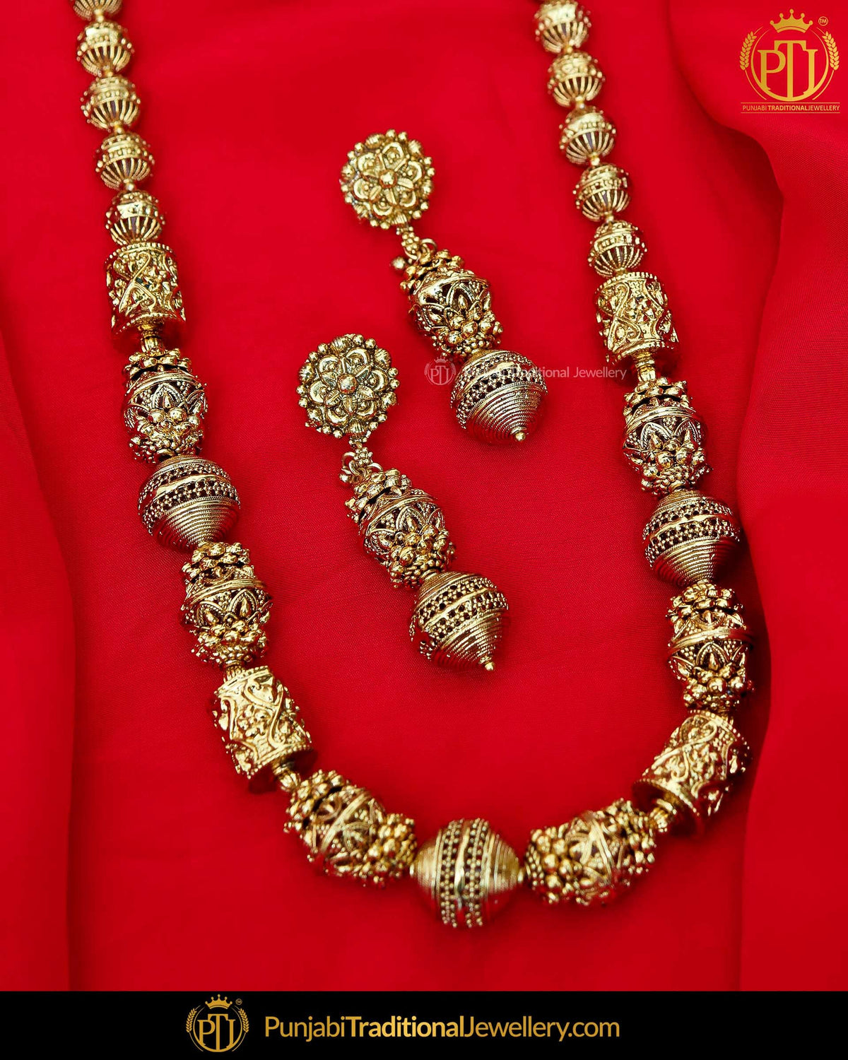 Antique Gold Finished Johda long Set  | Punjabi Traditional Jewellery Exclusive