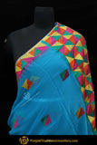 Firozi  Color & Multi Color Dupatta Pure Phulkari By Punjabi Traditional Jewellery