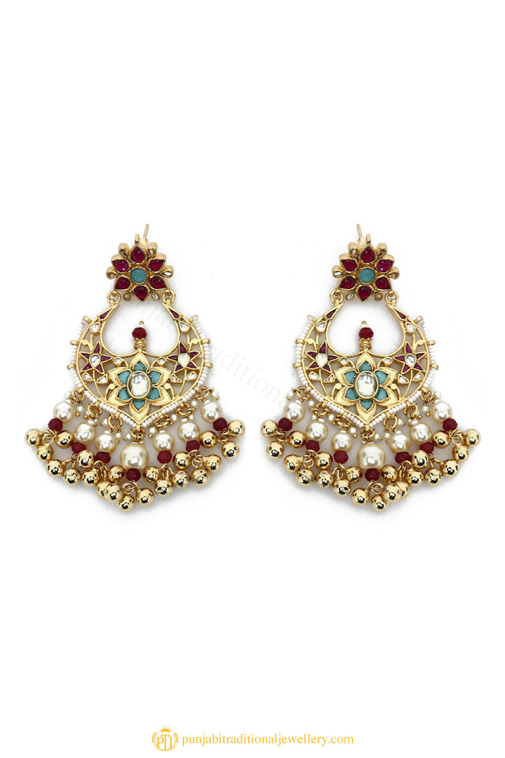 Gold Finished Earrings by PTJ