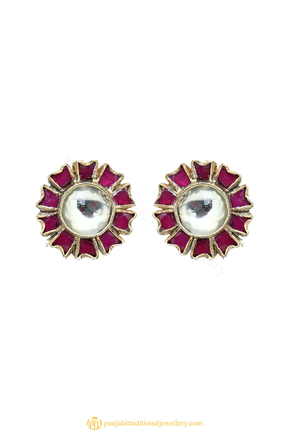 Gold Finished Earrings by PTJ