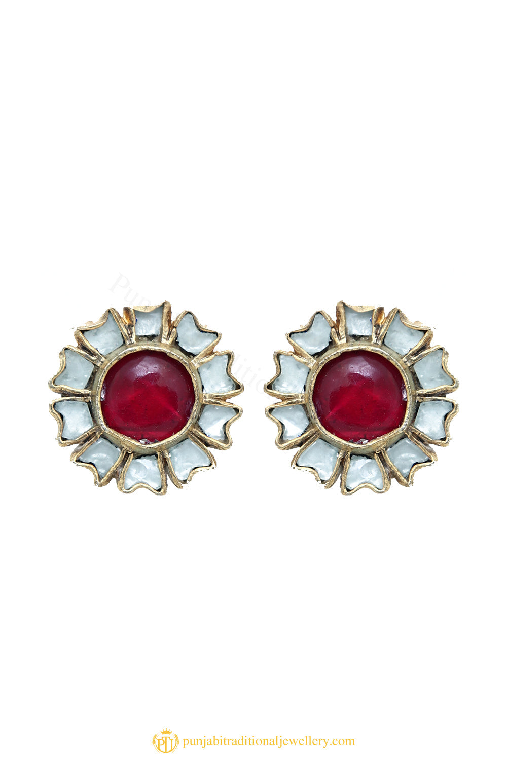 Gold Finished Earrings by PTJ