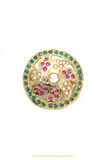 Gold Finished Navratan Kundan Ring By PTJ