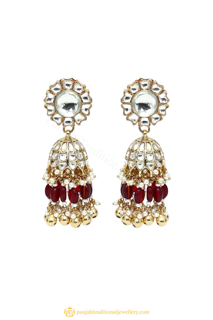 Gold Finished Earrings by PTJ