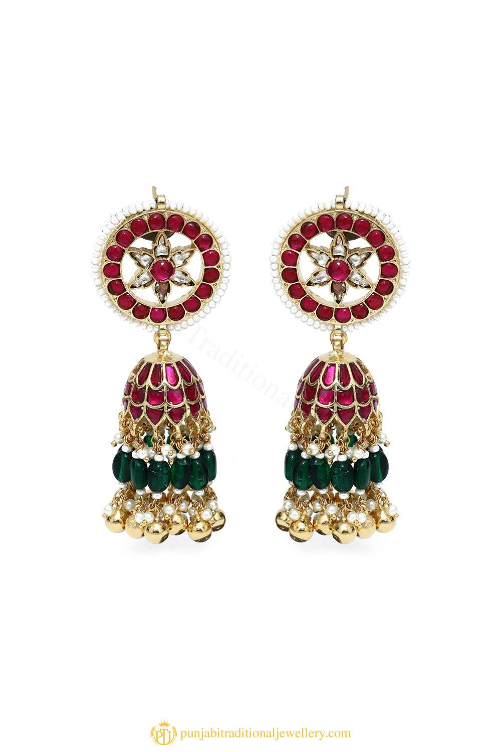 Gold Finished Earrings by PTJ