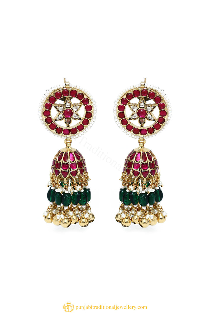 Gold Finished Earrings by PTJ