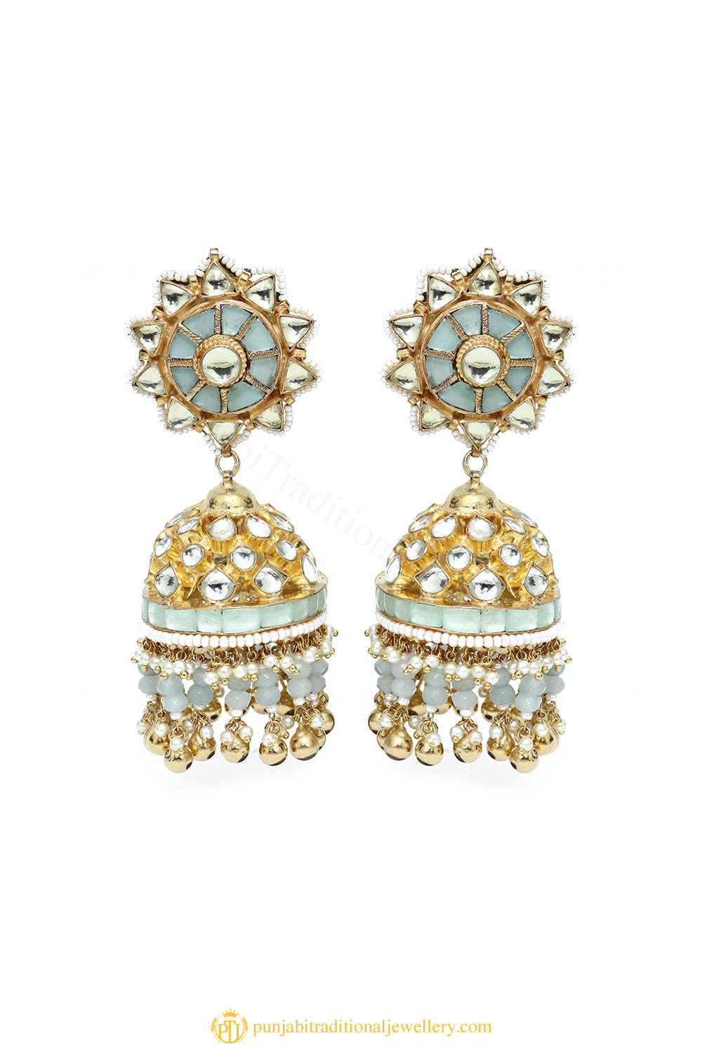 Gold Finished Earrings by PTJ