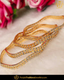 Gold Finished Karra Bangles (Pair)| Punjabi Traditional Jewellery Exclusive