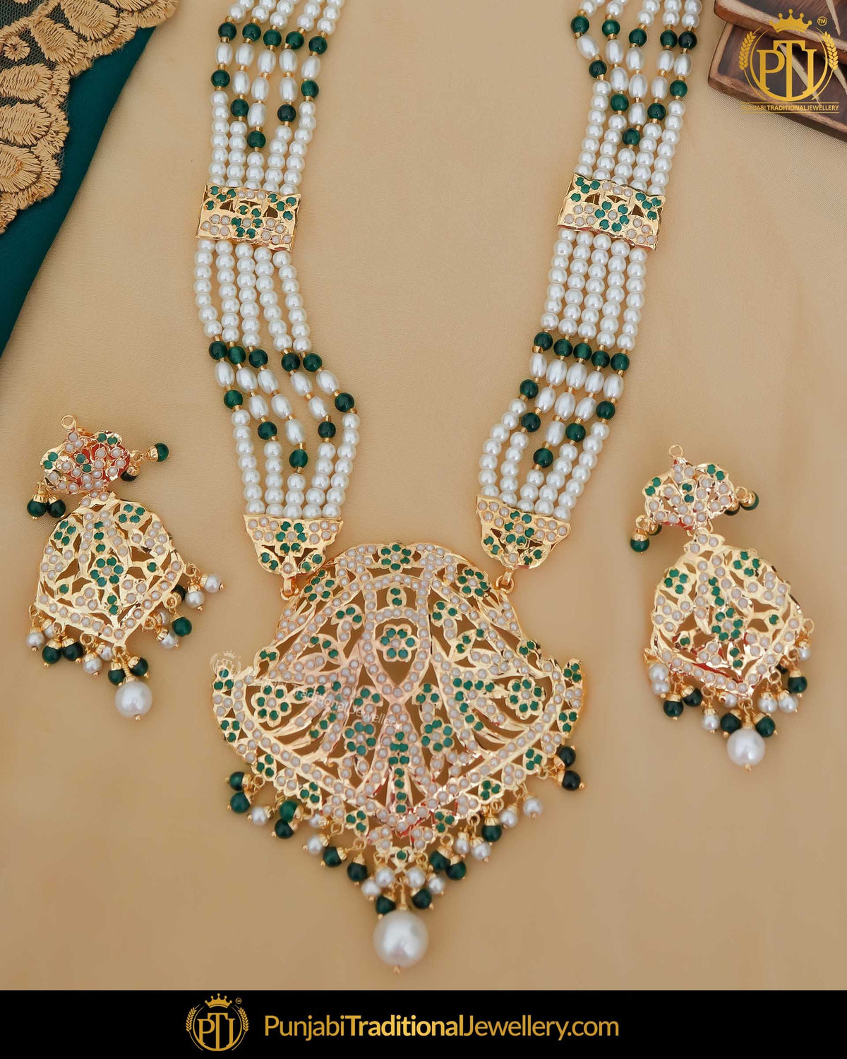 Gold Finished Choker & Rani Haar Jadau Necklace Set | Punjabi Traditional Jewellery Exclusive