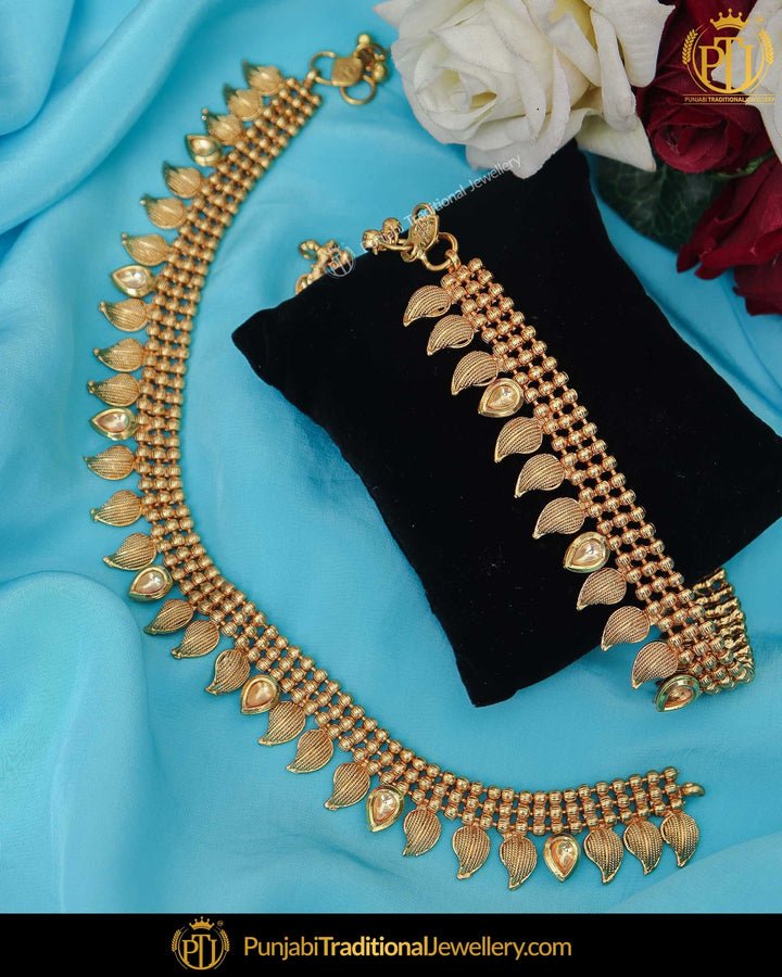 Antique Gold Finished Payal | Punjabi Traditional Jewellery Exclusive