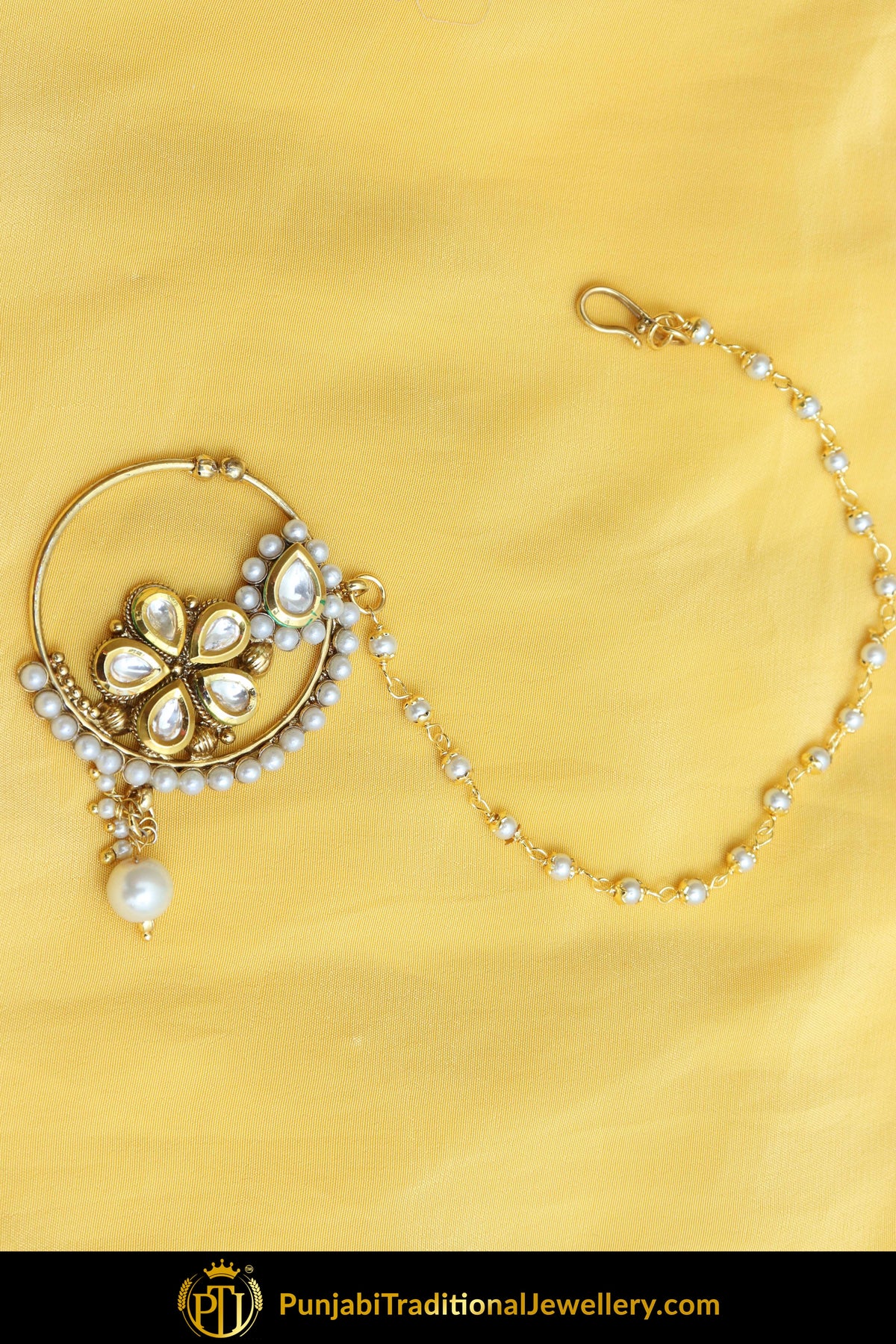 Gold Finished Kundan Nath| Punjabi Traditional Jewellery Exclusive