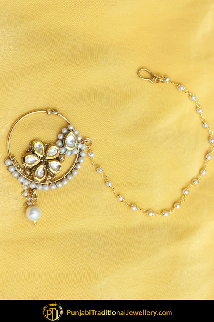 Gold Finished Kundan Nath| Punjabi Traditional Jewellery Exclusive