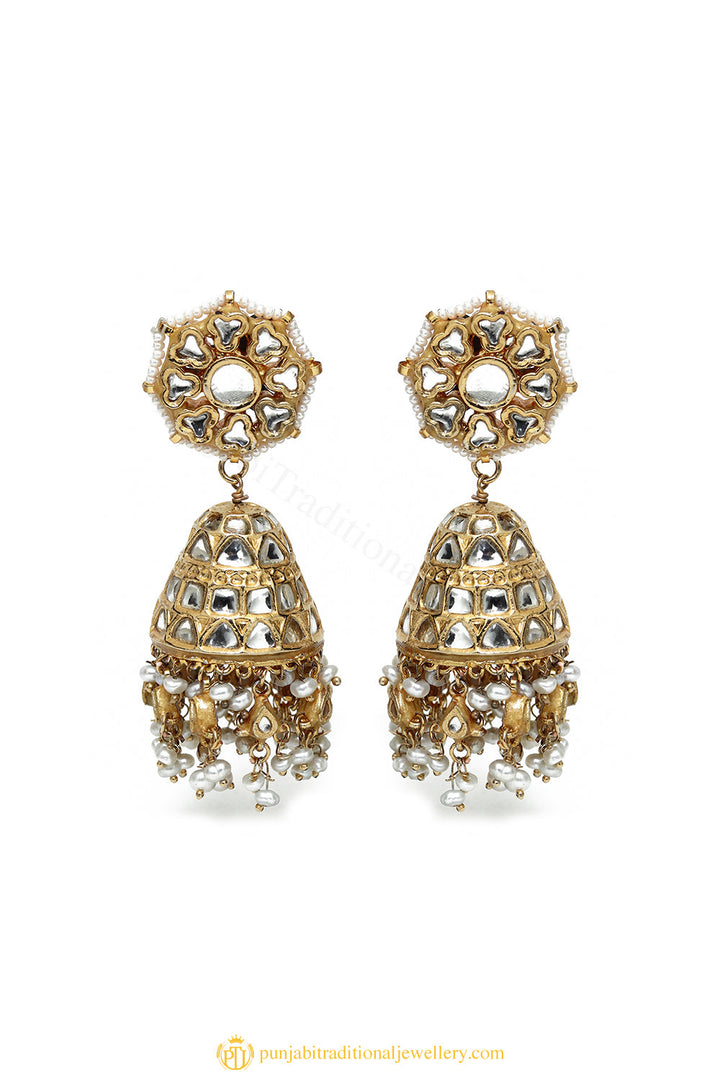 Gold Finished Earrings by PTJ