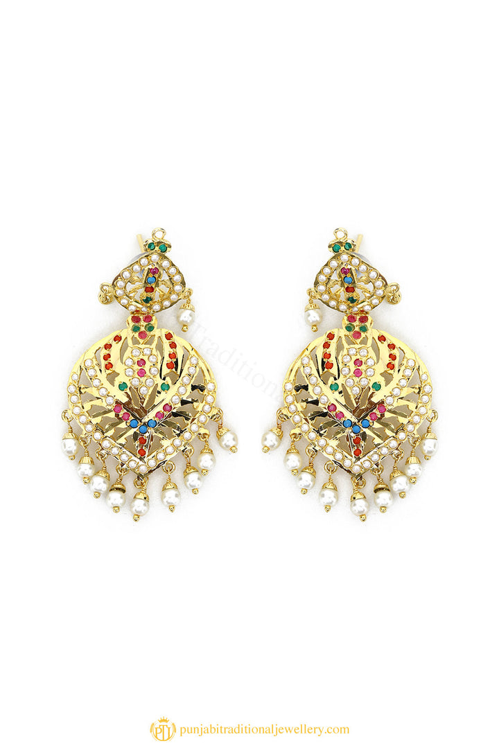 Gold Finished Earrings by PTJ