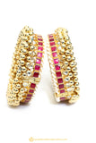 Gold Finished Bangles by PTJ