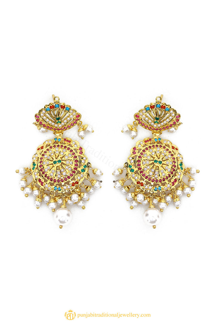 Gold Finished Earrings by PTJ