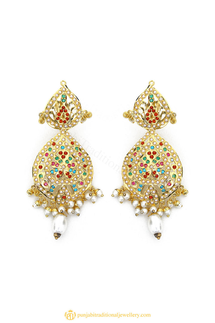 Gold Finished Earrings by PTJ