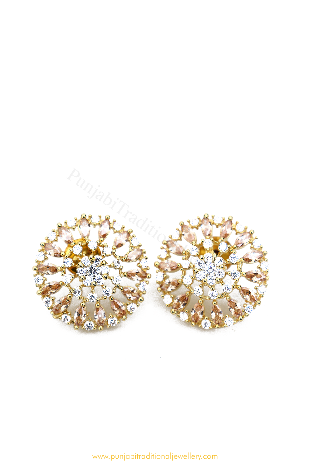 Gold Finished AD Studs By PTJ