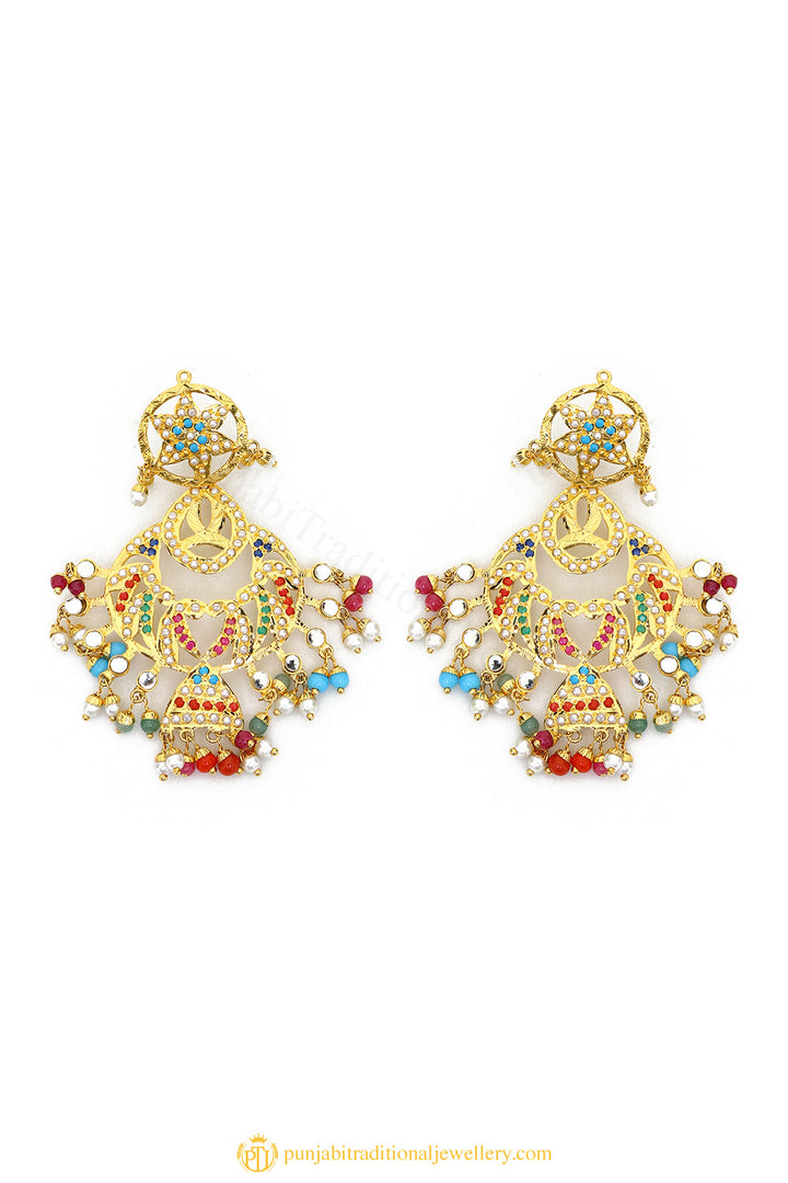 Gold Finished Earrings by PTJ