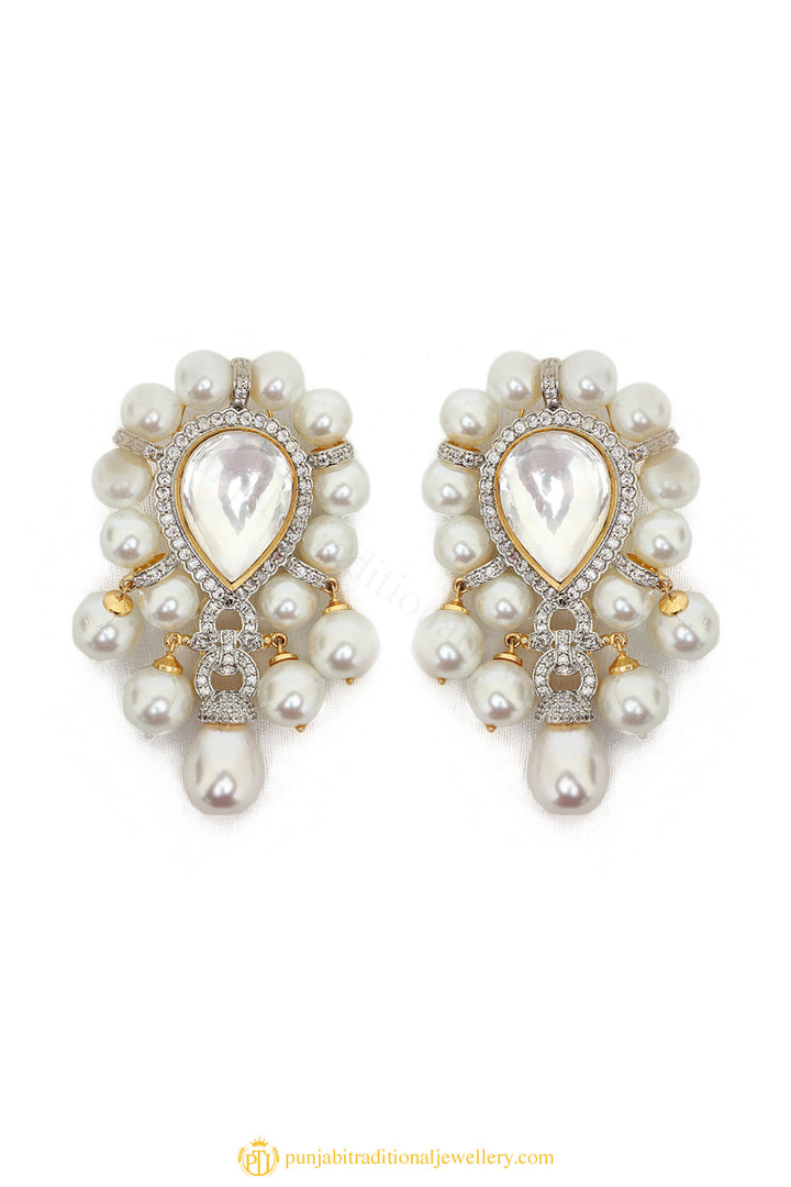 Gold Finished Earrings by PTJ