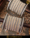 Silver Plated Pearl Bangles Set For Both Hands |  Punjabi Traditional Jewellery Exclusive