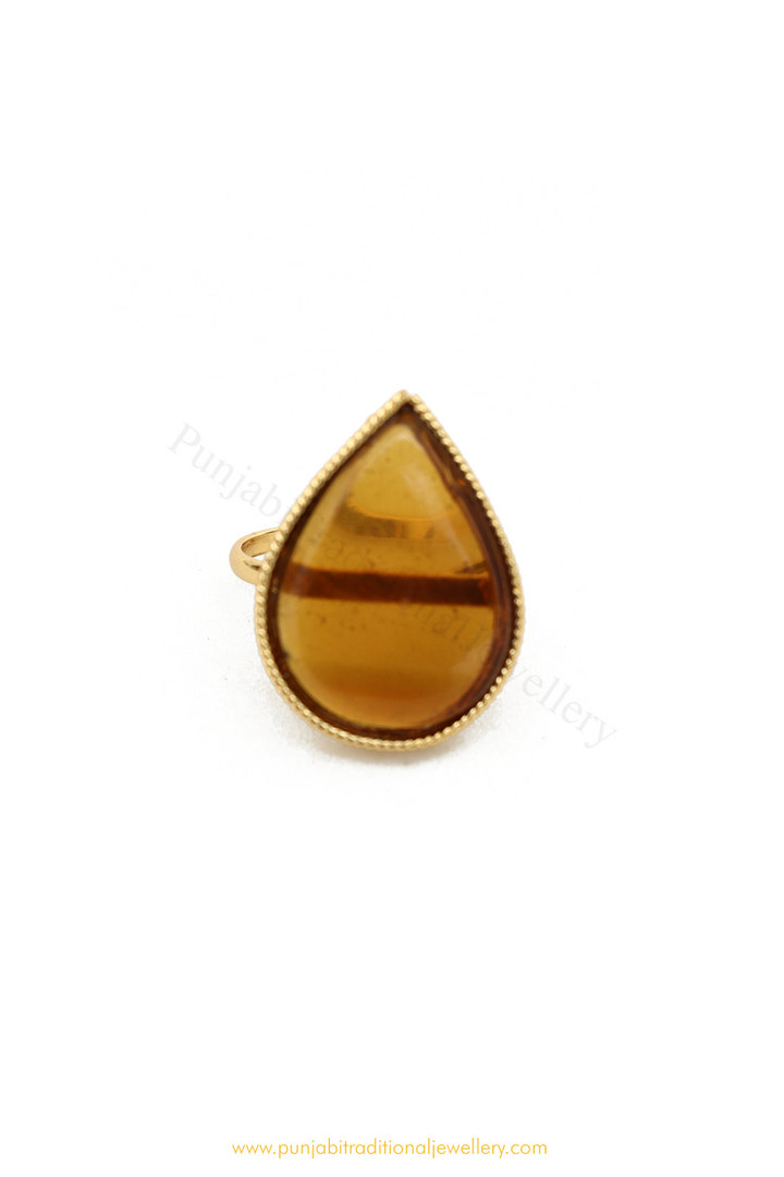 Gold Finished Ring By PTJ