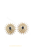 Gold Finished Blue AD Studs By PTJ