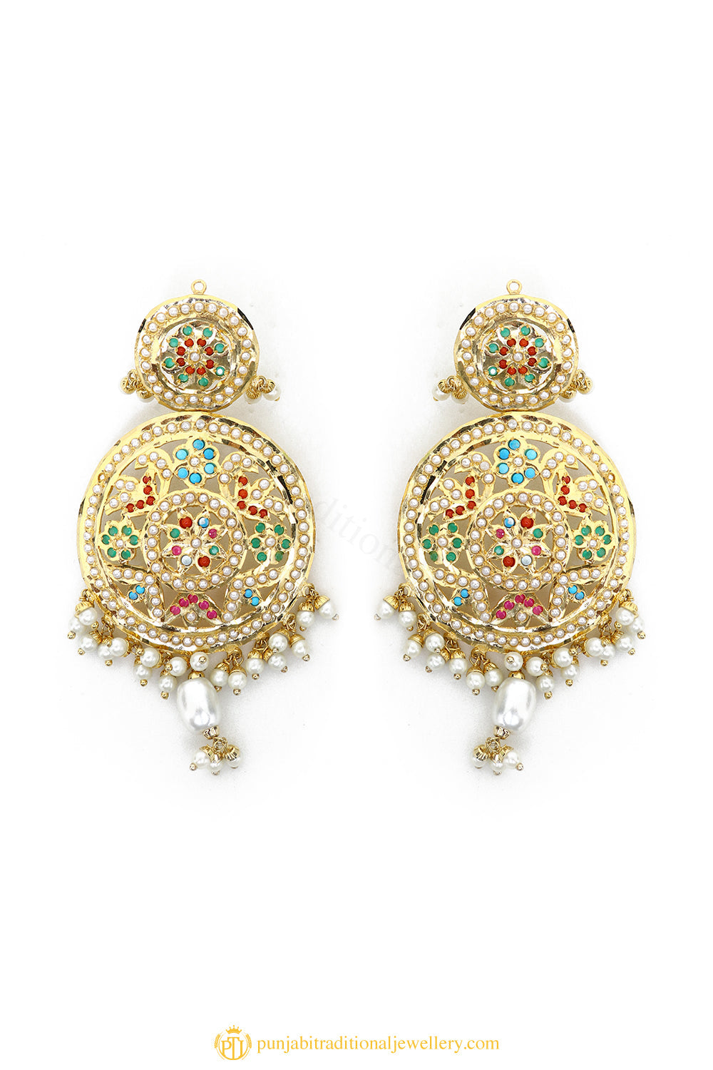 Gold Finished Earrings by PTJ