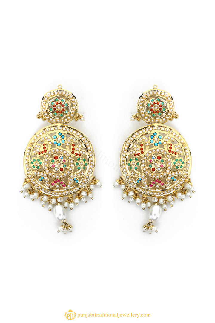 Gold Finished Earrings by PTJ