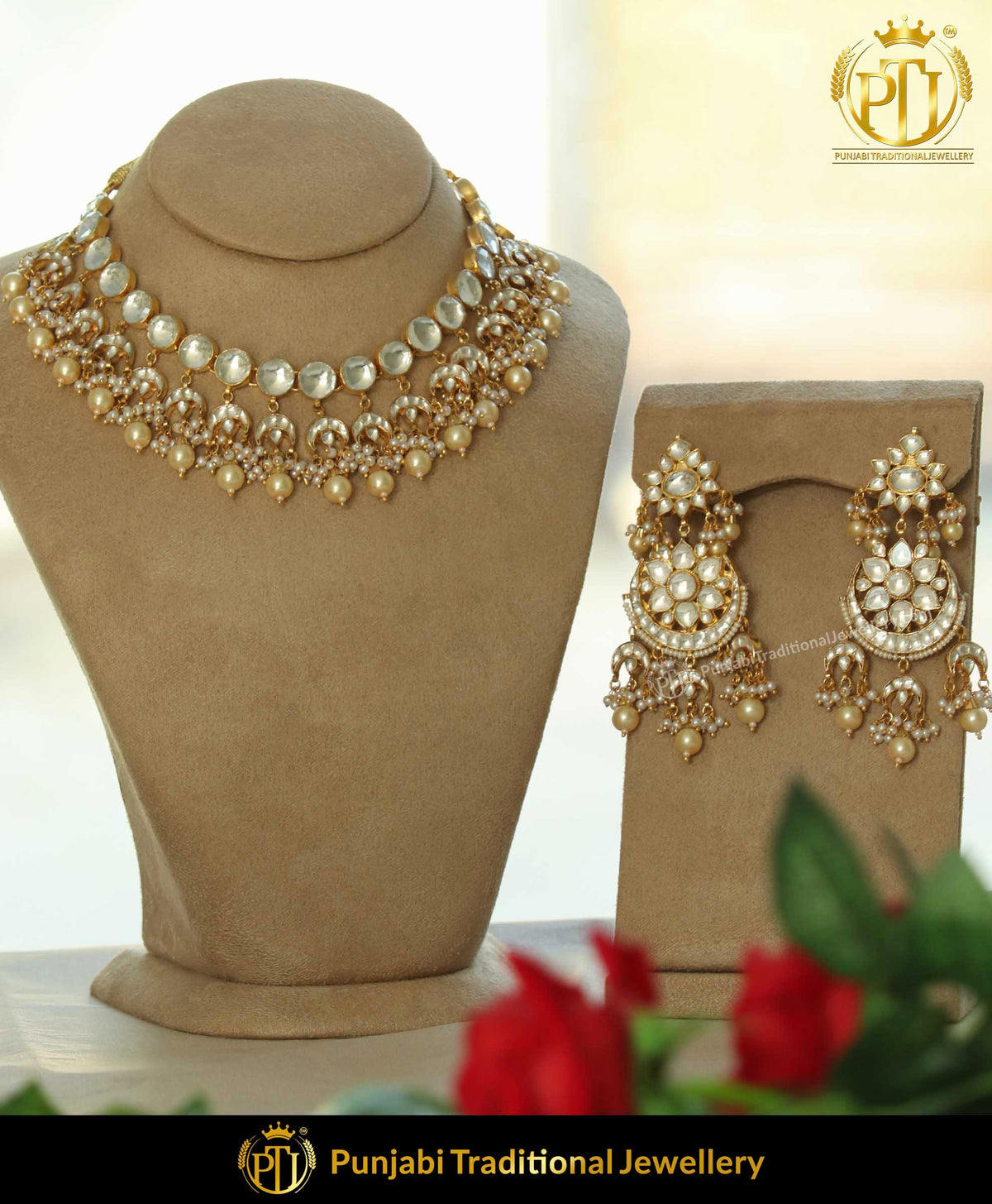 Kundan Necklace & Earrings | Punjabi Traditional Jewellery Exclusive