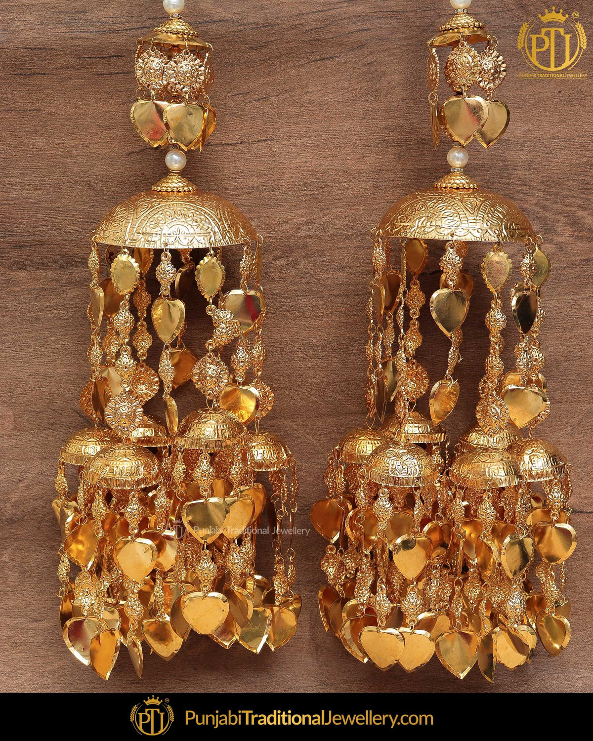 Antique Gold Pippal Patti Bridal Kalire | Punjabi Traditional Jewellery Exclusive