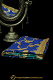 Firozi & Blue Color Pure Phulkari Dupatta By Punjabi Traditional Jewellery