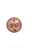 Gold Finished Navratan Kundan Ring By PTJ